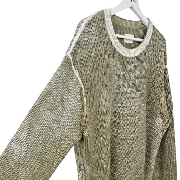 Aime Leon Dore Mens Washed Knit Long Sleeve Sweater, Cotton,Quiet Luxury, Size L - Picture 10 of 10